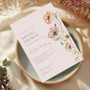 Isländische Wasserfarbe Isländische Mohnblüte Brau Einladung