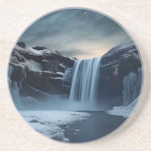 Isländische Wasserlandschaft Getränkeuntersetzer (Vorne)