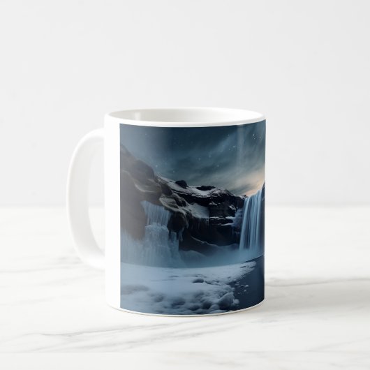 Isländische Wasserlandschaft Kaffeetasse (Vorderseite Links)
