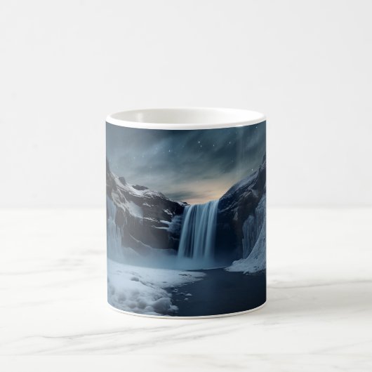 Isländische Wasserlandschaft Kaffeetasse (Mittel)