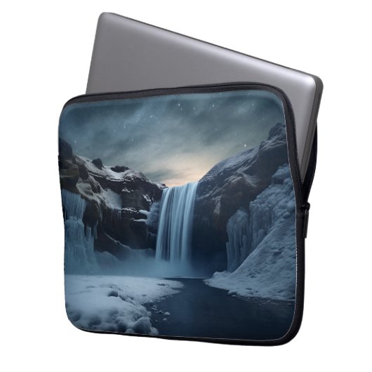 Isländische Wasserlandschaft Laptopschutzhülle (Vorderseite Links)