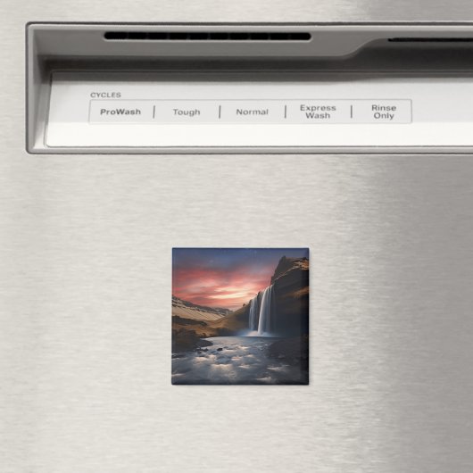 Isländische Wasserlandschaft Magnet (In Situ (Geschirrspüler))