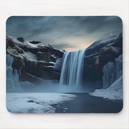 Isländische Wasserlandschaft Mousepad (Vorne)
