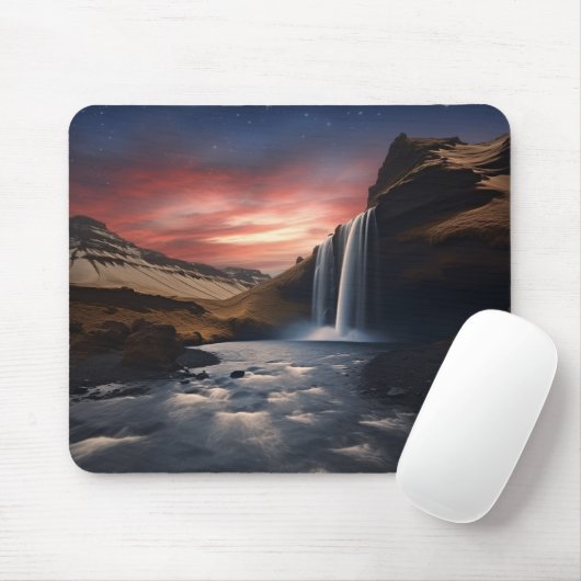 Isländische Wasserlandschaft Mousepad (Mit Mouse)