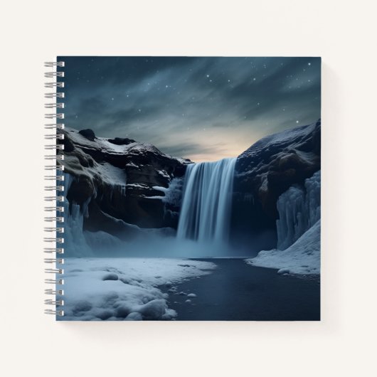 Isländische Wasserlandschaft Notizblock (Vorderseite)