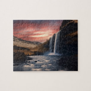 Isländische Wasserlandschaft Puzzle