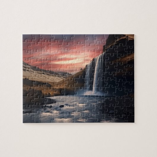 Isländische Wasserlandschaft Puzzle (Horizontal)