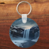 Isländische Wasserlandschaft Schlüsselanhänger (Vorderseite)