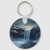 Isländische Wasserlandschaft Schlüsselanhänger (Rückseite)