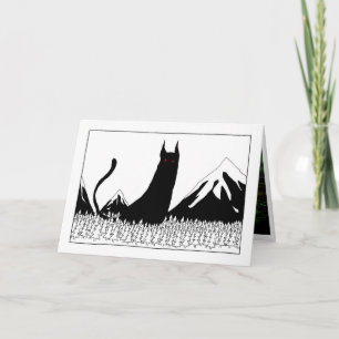 Isländische Weihnachten Cat Karte