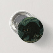 Isländische Weihnachts-Yule-Katze Button (Vorne & Hinten)