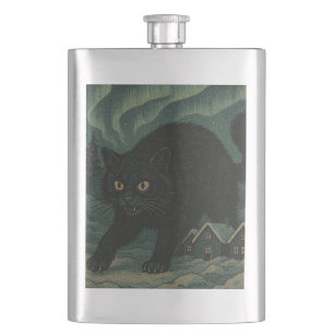 Isländische Weihnachts-Yule-Katze Flachmann