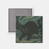 Isländische Weihnachts-Yule-Katze Magnet (Vorderseite/Rückseite)