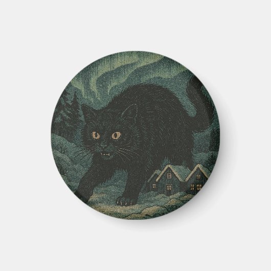 Isländische Weihnachts-Yule-Katze Magnet (Vorne)