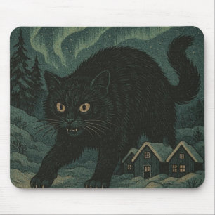 Isländische Weihnachts-Yule-Katze Mousepad