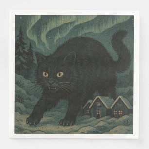 Isländische Weihnachts-Yule-Katze Serviette