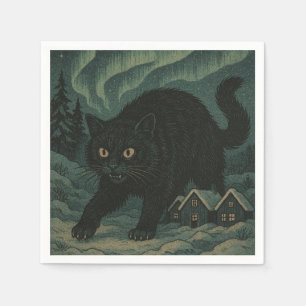 Isländische Weihnachts-Yule-Katze Serviette