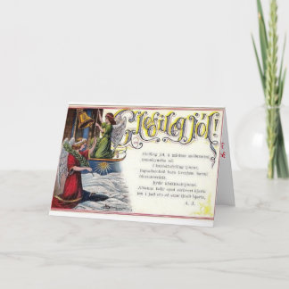 Isländische Weihnachtskarte Feiertagskarte