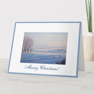 Isländische Weihnachtslandschaft mit Pola.B.Alex C Karte