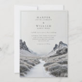 Isländische Winterhochzeit Einladung (Vorderseite)