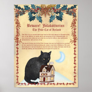 ISLÄNDISCHE YULE-KATZE Legende von Jólakötturinn   Poster
