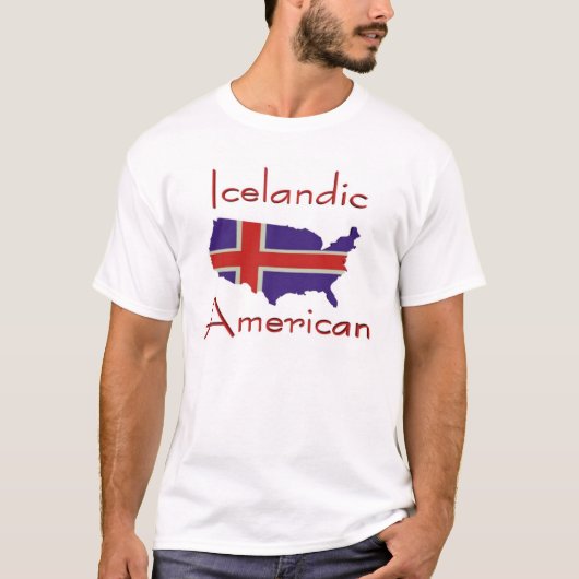 Isländischer American/USA Karten-T - Shirt (Vorderseite)
