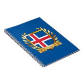 Isländischer Flaggen Schild Notizblock (Rechte Seite)