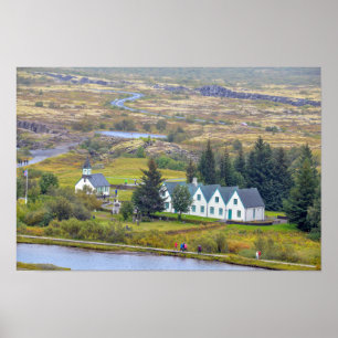 Isländischer Nationalpark Panorama Poster