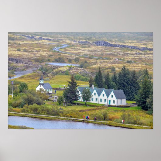 Isländischer Nationalpark Panorama Poster (Vorne)
