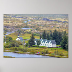 Isländischer Nationalpark Panorama Poster