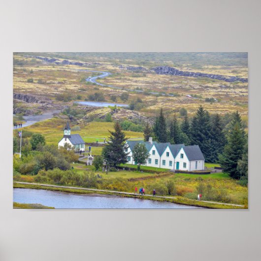 Isländischer Nationalpark Panorama Poster (Vorne)