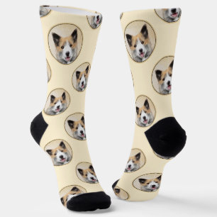 Isländischer Schäferhund Malerei Tan Original-Hund Socken