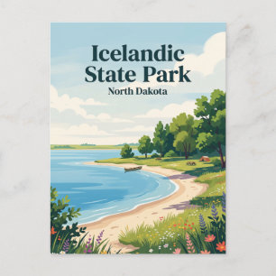 Isländischer Staatspark, North Dakota Postkarte