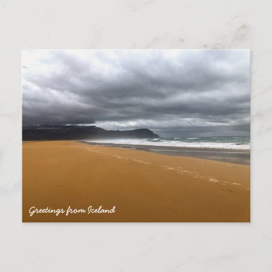 Isländischer Strand Postkarte (Vorderseite)