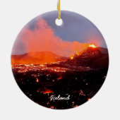 Isländischer Vulkan - Keramik Keramik Ornament (Hinten)