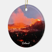 Isländischer Vulkan - Keramik Ornament (Links)