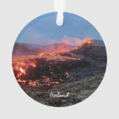 Isländischer Vulkan - Keramik Ornament (Rückseite)