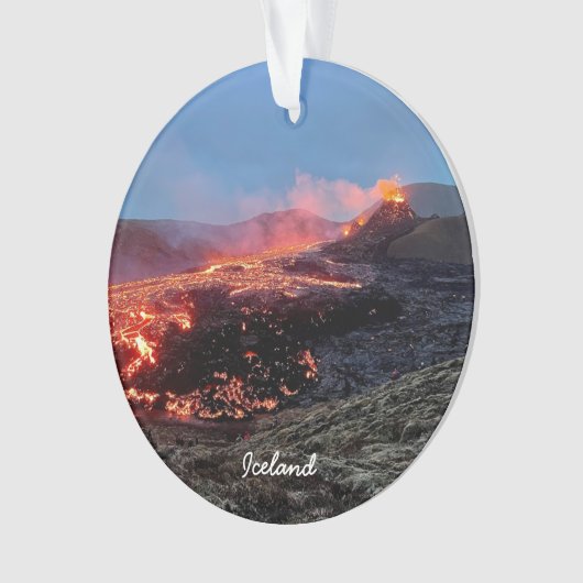 Isländischer Vulkan - Keramik Ornament (Vorderseite)
