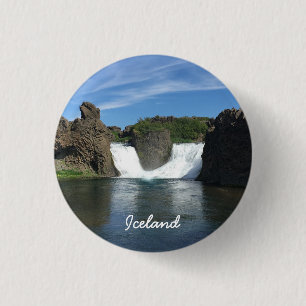 Isländischer Wasserfall Button