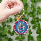 Isländisches Erbe-Emblem Schlüsselanhänger (Hand)