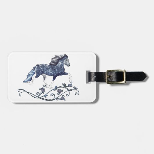 Isländisches Pferd Blámóða Gepäckanhänger (Vorderseite horizontal)