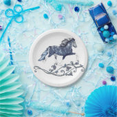 Isländisches Pferd Blámóða Pappteller (Party)