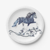Isländisches Pferd Blámóða Pappteller (Vorderseite)