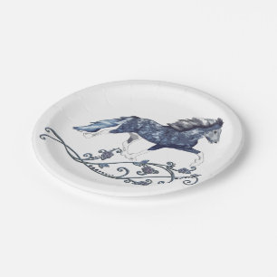 Isländisches Pferd Blámóða Pappteller