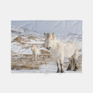 Isländisches Pferd Blonduos, Island Fleecedecke
