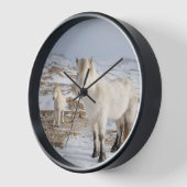 Isländisches Pferd | Blonduos, Island Uhr (Winkel)