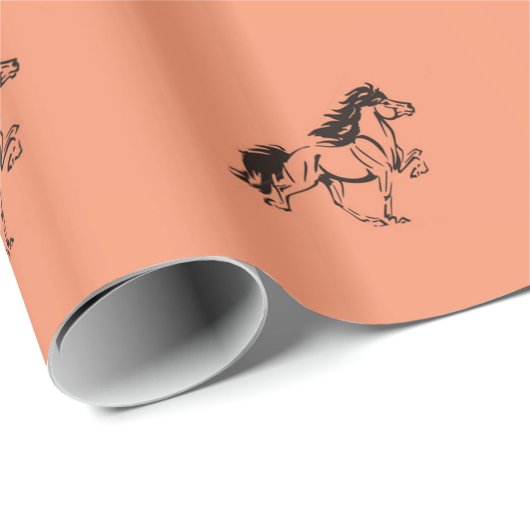 Isländisches Pferd Geschenkpapier (Rolleneckpunkt)