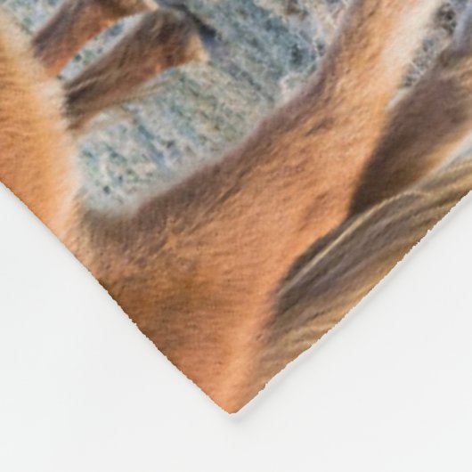 Isländisches Pferd im Winter auf Island Fleecedecke (Ecke)