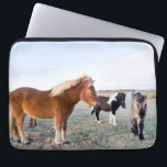 Isländisches Pferd im Winter auf Island Laptopschutzhülle<br><div class="desc">Isländisches Pferd im Winter auf Island mit typischem Wintermantel. Diese traditionelle isländische Rasse zeichnet ihren Ursprung zurück zu den Pferden des Wikings. Im Hintergrund die Berge und Gletscher von Vatnajokull NP. (Große Formats verfügbar) | DanitaDelimont.com | Martin Zwick | EU14 MZW0379</div>
