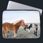 Isländisches Pferd im Winter auf Island Laptopschutzhülle<br><div class="desc">Isländisches Pferd im Winter auf Island mit typischem Wintermantel. Diese traditionelle isländische Rasse zeichnet ihren Ursprung zurück zu den Pferden des Wikings. Im Hintergrund die Berge und Gletscher von Vatnajokull NP. (Große Formats verfügbar) | DanitaDelimont.com | Martin Zwick | EU14 MZW0379</div>